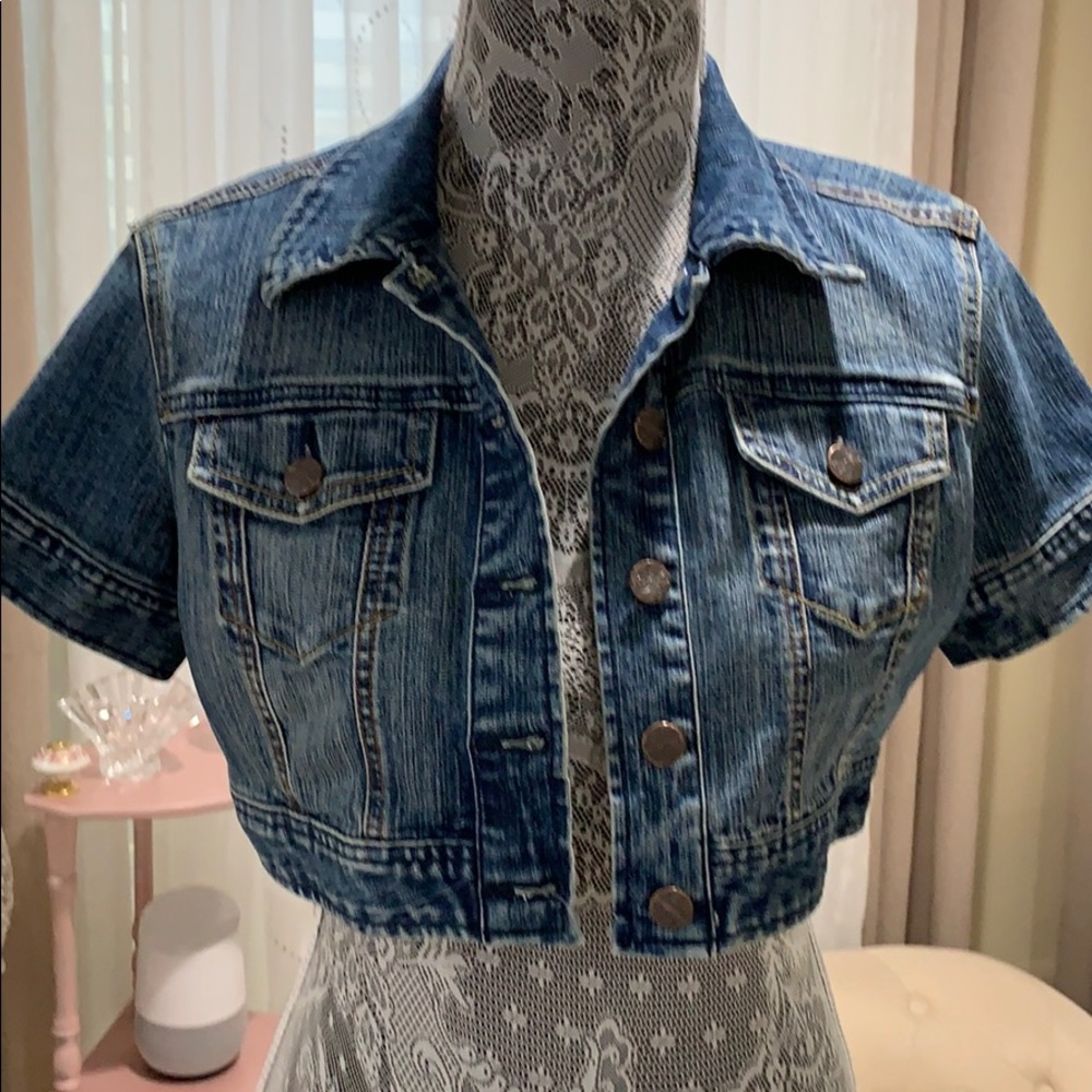 Younique Crop top and jeans jacket
